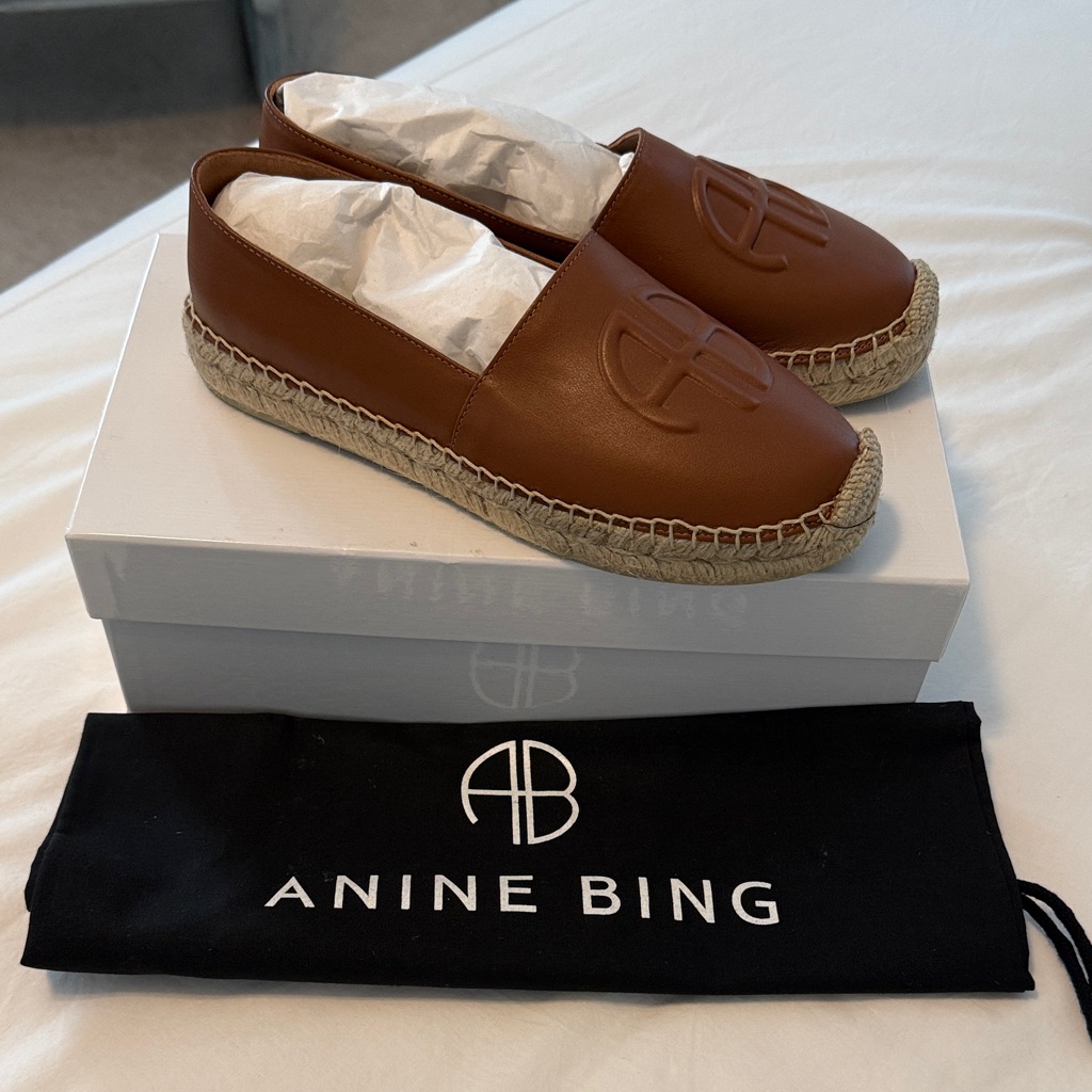 New In Box Anine Bing Leather Espadrilles